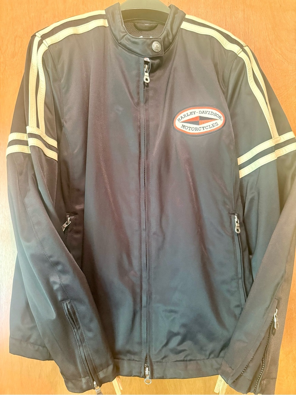 Women’s Harley-Davidson Black Jacket with Cream Stripes